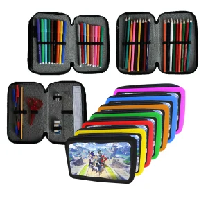 Astuccio scuola Completo 3 zip 18 colori