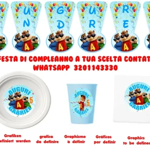 Alvin Festa Compleanno Disponibile da Bambina e Bambino