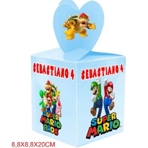 Super mario and friends scatole da party per Regalini Festa Scatola di Caramelle per Feste,Compleanno,Bomboniere ,Tema Personalizzabile!!! Festa di Compleanno Bambini