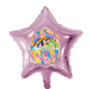 Dinsieme Palloncino Rosa/Argento Personalizzato