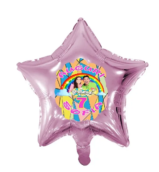 Dinsieme Palloncino Rosa/Argento Personalizzato - immagine 2