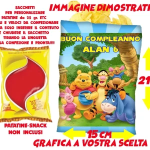 Winnie and friends Sacchetti per patatine personalizzate