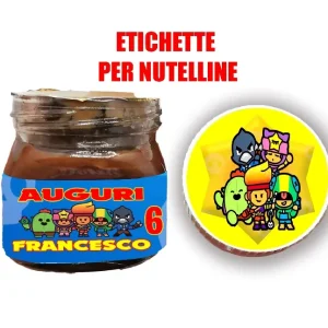 Brawl and friends – Etichette per barattolo Nutella SOLO ETICHETTA !!!