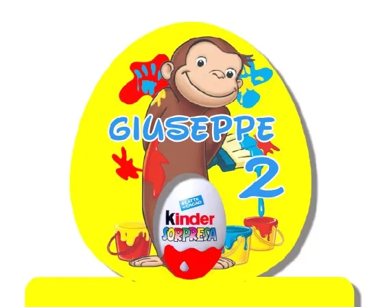 George Porta Ovetto Kinder Segnaposto bambini. Party kit Idea regalo per Bambini. - immagine 2