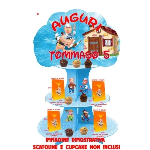 Tre porcellini Alzatina Scenografica per Compleanno