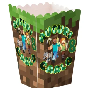 Minecraft and Friends Scatole Popcorn/Patatine personalizzate