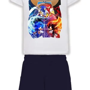 Sonic Team Ensemble T-Shirt et Short Garçons