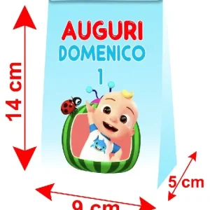 Cocomelon and friends Scatoline portaconfetti Passeggino Neonata Vari Eventi Feste a Tema ,Comunione,Cresima,Matrimonio