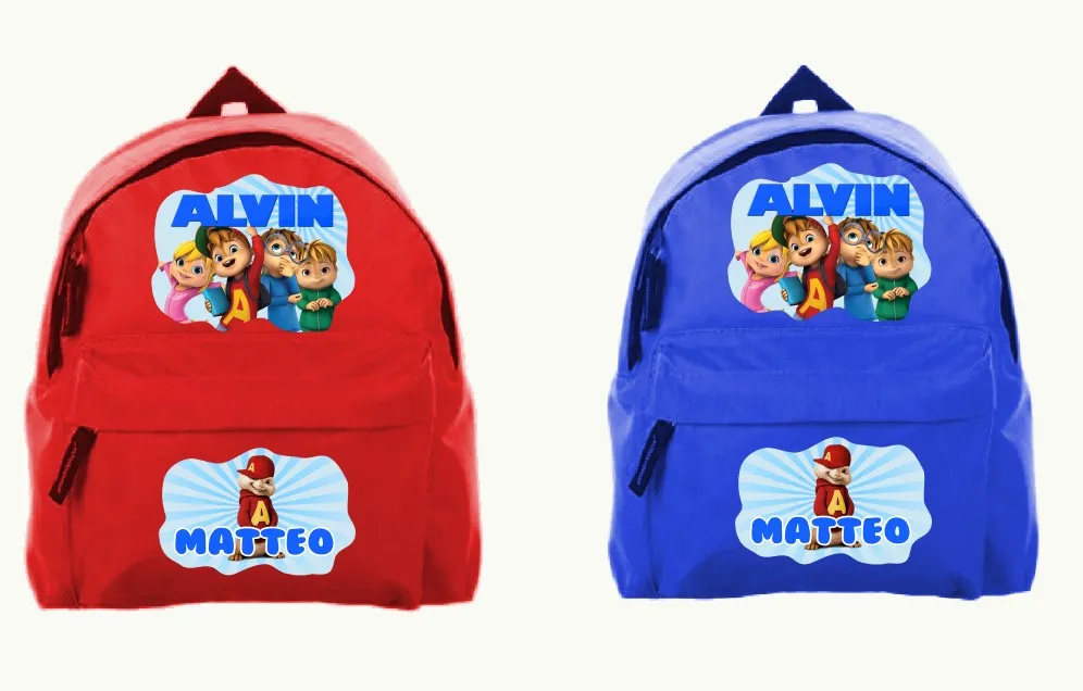 Alvin friends Zaino asilo primino Nome personalizzabile