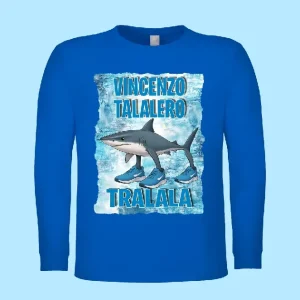 Tralalero Tralala  T shirt Cotone 100% manica lunga
