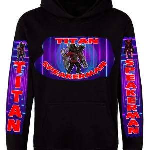Titan Speakerman Illustration Youth Tee Felpa con cappuccio