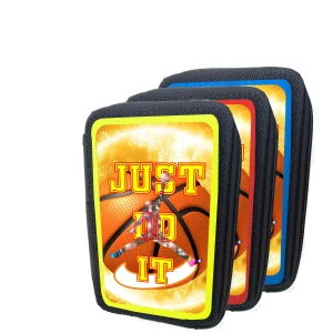 Astuccio jordan portacolori 3 cerniere zip
