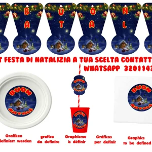 Festa Natale Kit allestimento Party Natalizio