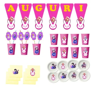 Anime Festa Compleanno kit per 8 persone o piu persone