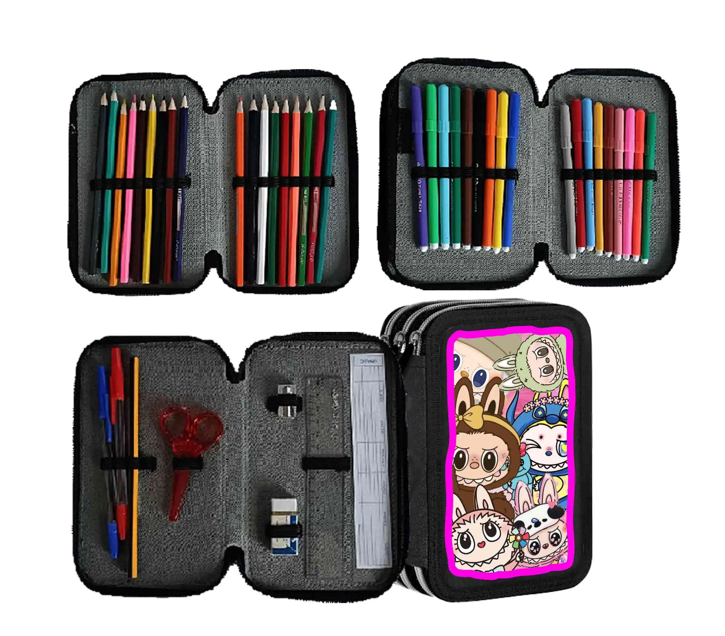 Astuccio scuola Labubu Completo 3 zip