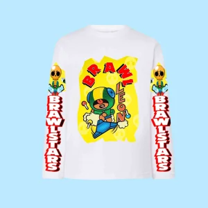 Brawl Leon T shirt Cotone 100% manica lunga