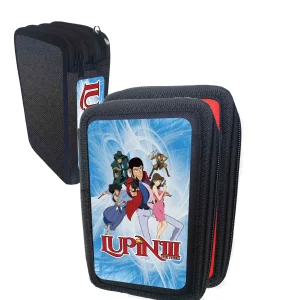 Astuccio Scuola Lupin and friends portacolori 3 cerniere zip