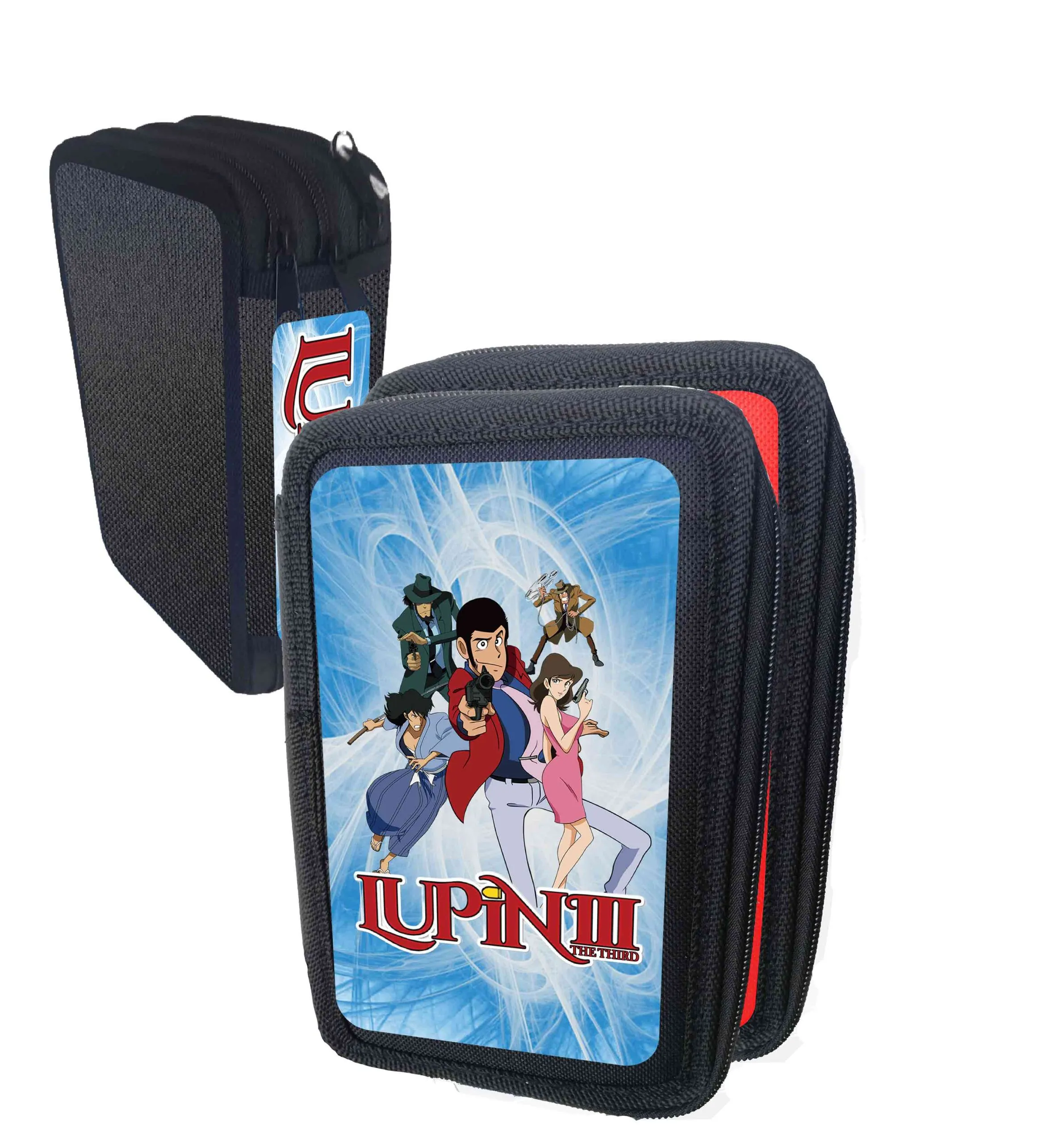 Astuccio Scuola Lupin and friends portacolori 3 cerniere zip