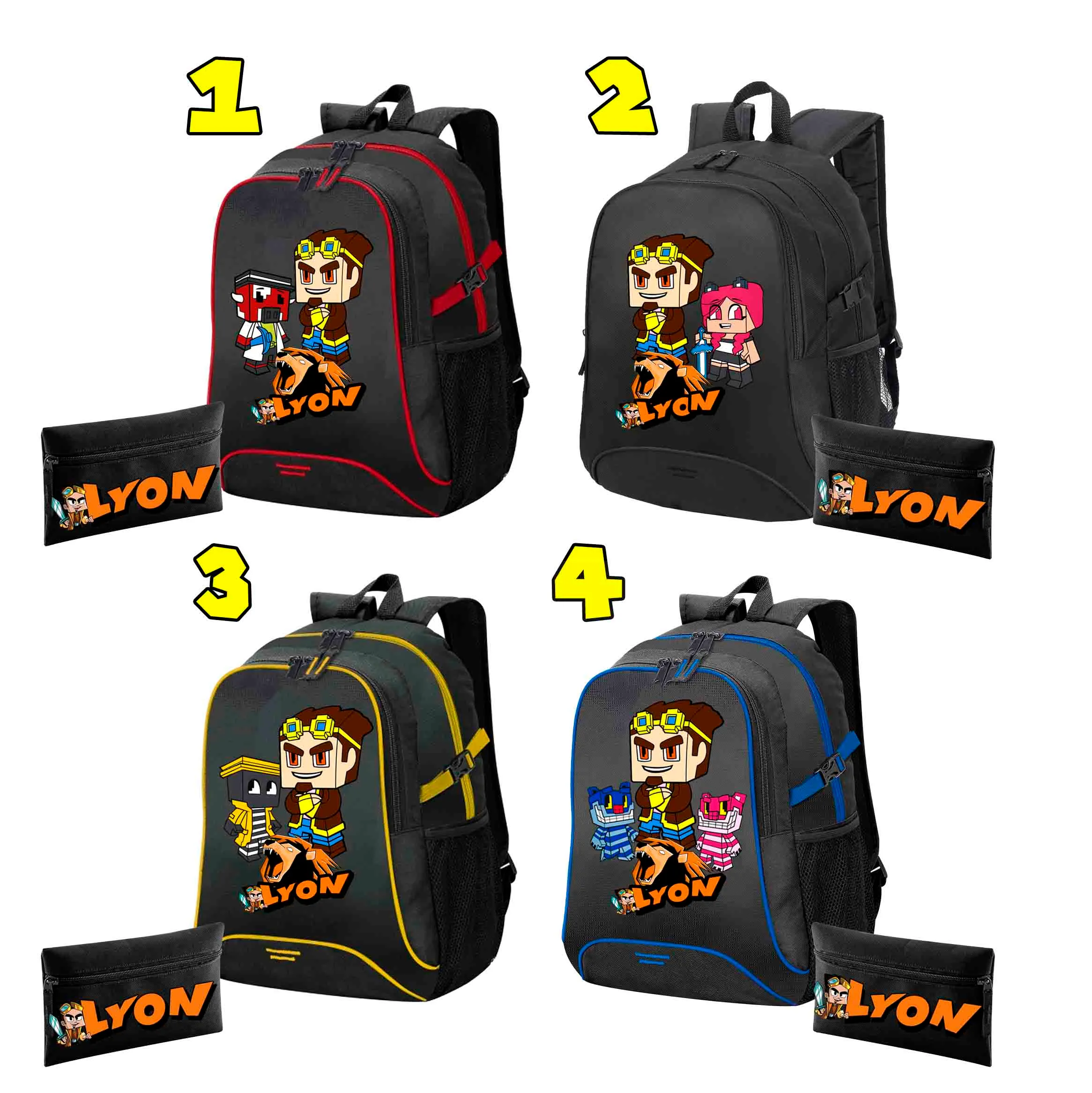 Lyon Zaino Scuola con portacolori 0408 - immagine 2