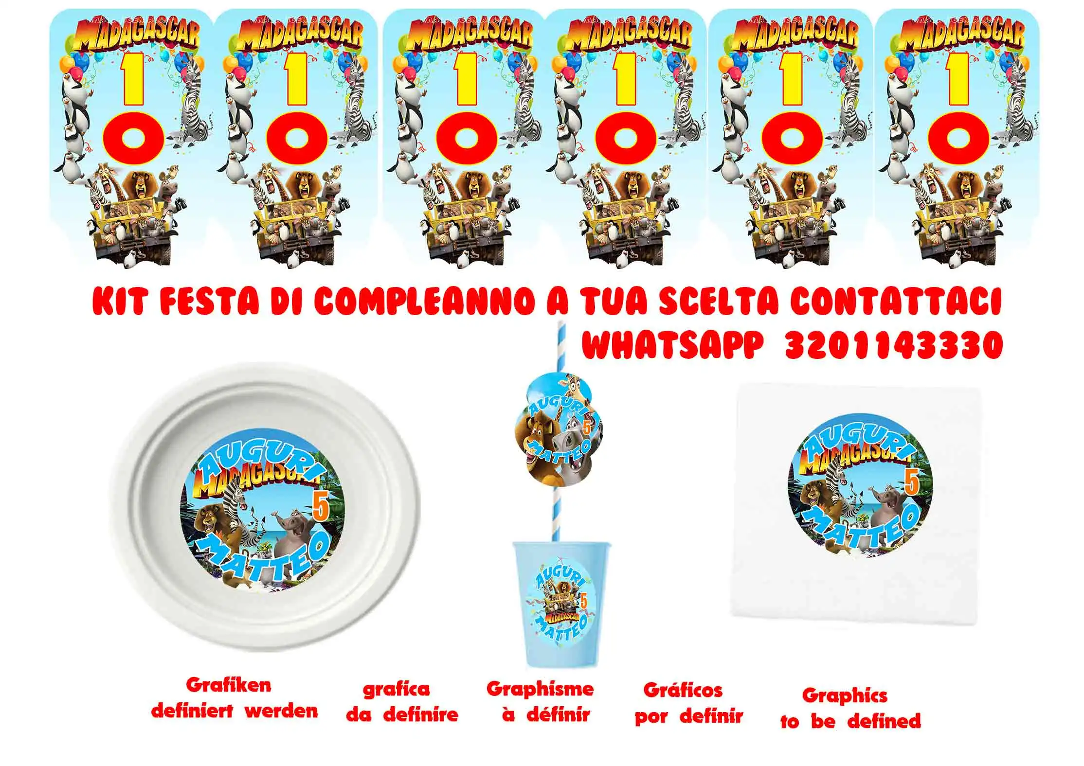 Madagascar and friends Fiesta de cumpleaños