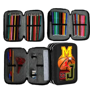 Astuccio jordan portacolori 3 cerniere zip Pennarelli Pastelli