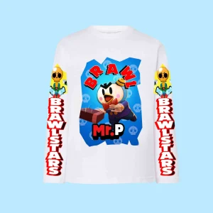 Brawl Mr.P  T shirt Cotone 100% manica lunga