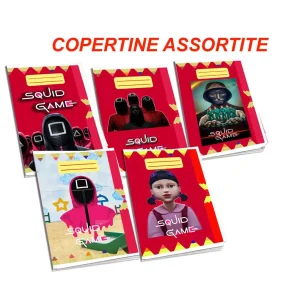 Quaderno Maxi Squid Game Formato A4 (21Cm X 29,7Cm) Per Elementari E Medie Confezioni da 10 pezzi