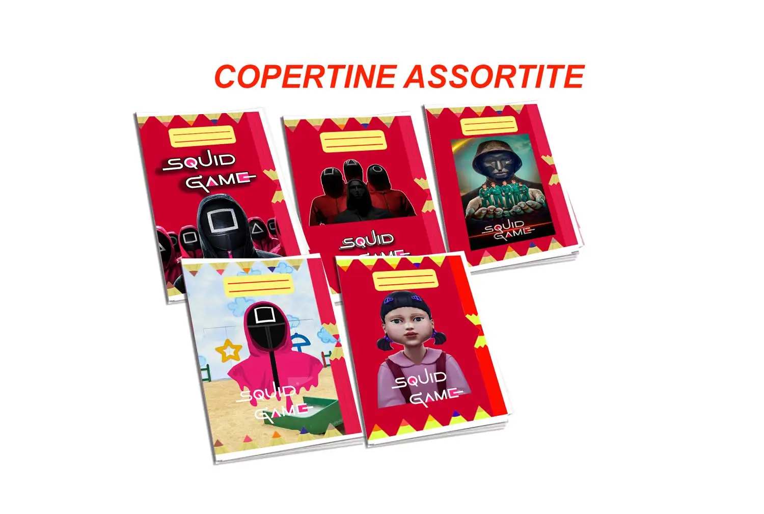 Quaderno Maxi Squid Game Formato A4 (21Cm X 29,7Cm) Per Elementari E Medie Confezioni da 10 pezzi