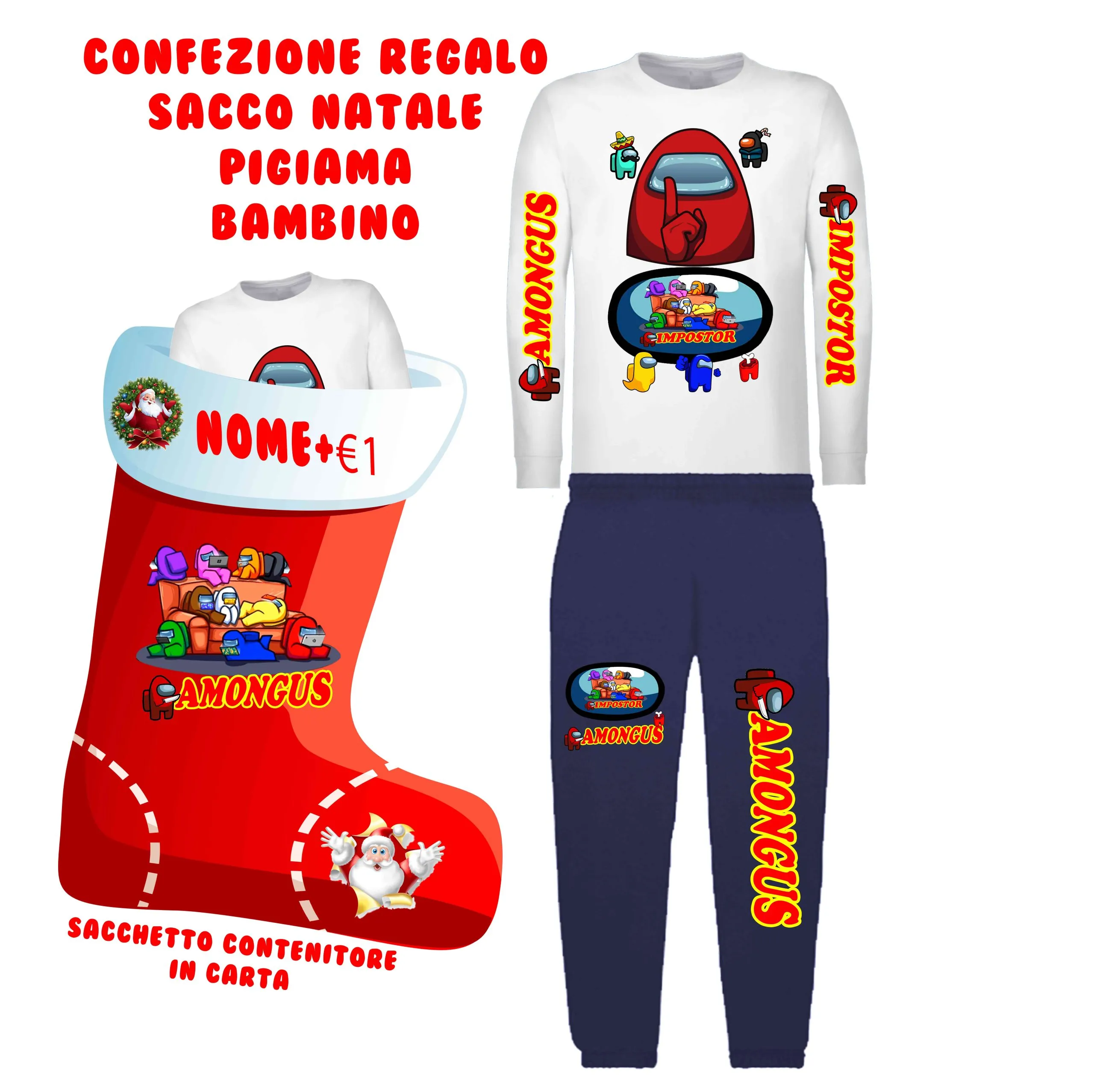 Amongus and Friends Calza Natalizia - immagine 2