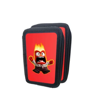 Astuccio scuola 3 zip Rabbia Vuoto Colore Casuale