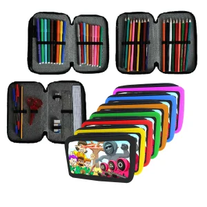 Astuccio scuola Completo 3 zip 18 colori