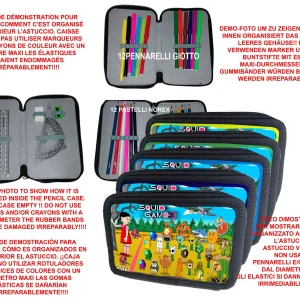 Astuccio scuola Completo 3 zip 12 colori