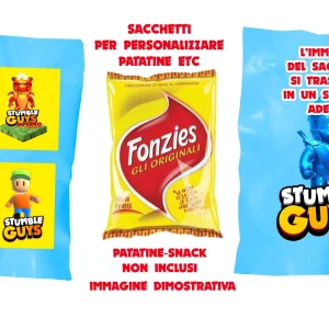 Stumble Guys confezione per patatine snack personalizzate VRT