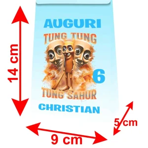 Brainrot Tung Tung Shaur Shopper sacchetti per regalini