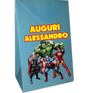 Avengers and friends scatole per regalini caramelle dopo festa