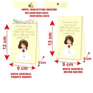 Scatoline Portaconfetti Prima Comunione Bambina