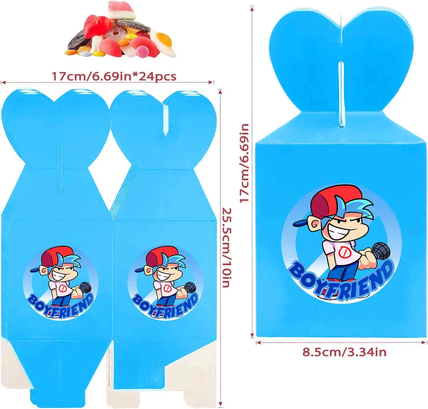 Boyfriend scatole da party per Regalini Festa Scatola di Caramelle per Feste,Compleanno,Bomboniere ,Tema Personalizzabile!!! Festa di Compleanno Bambini - immagine 2