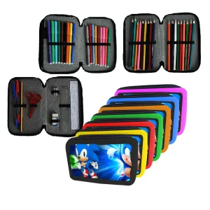 Sonic metal Astuccio scuola Completo 3 zip