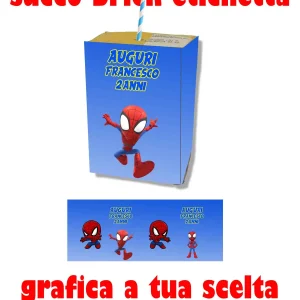 Spyder and friends Etichetta per succhi di frutta in brick e/o bottiglia vetro ,bottiglia 1,5lt e bottiglia 500ml