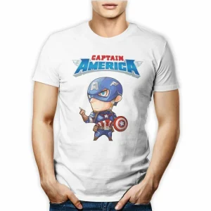 T-SHIRT MAGLIETTA TSHIRT MARVEL AVENGERS CAPTAIN AMERICA BABY UOMO DONNA
