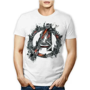 T-SHIRT MAGLIETTA TSHIRT MARVEL THE AVENGERS LOGO UOMO DONNA
