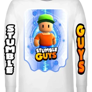 Stumble Guys Ninja Blu T-shirt Manica Lunga 2010