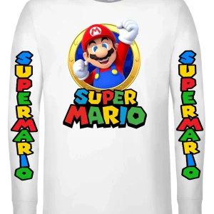 Super Mario and friends T-shirt Manica Lunga