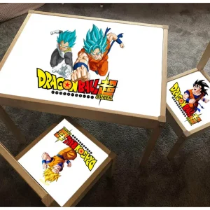 Dragonball Tavolo legno Con Due Sedie