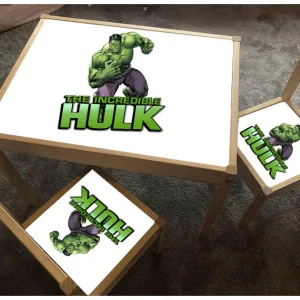 Hulk Spacca Tavolo legno Con Due Sedie