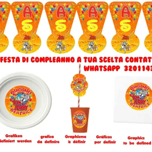 Tom and jerry kit Festa Compleanno per 8 persone e piu’