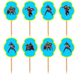 Avengers and friends Topper Decorazioni per Torta Panini etc.