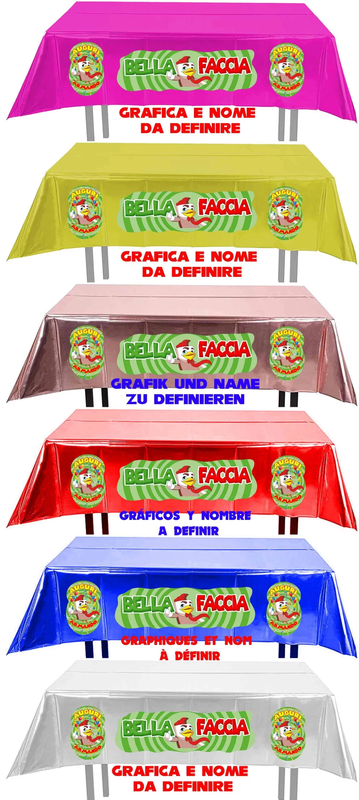 Bellafaccia and company Tovaglia Compleanno