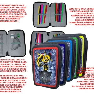 Astuccio scuola Transformers 3 zip VUOTO