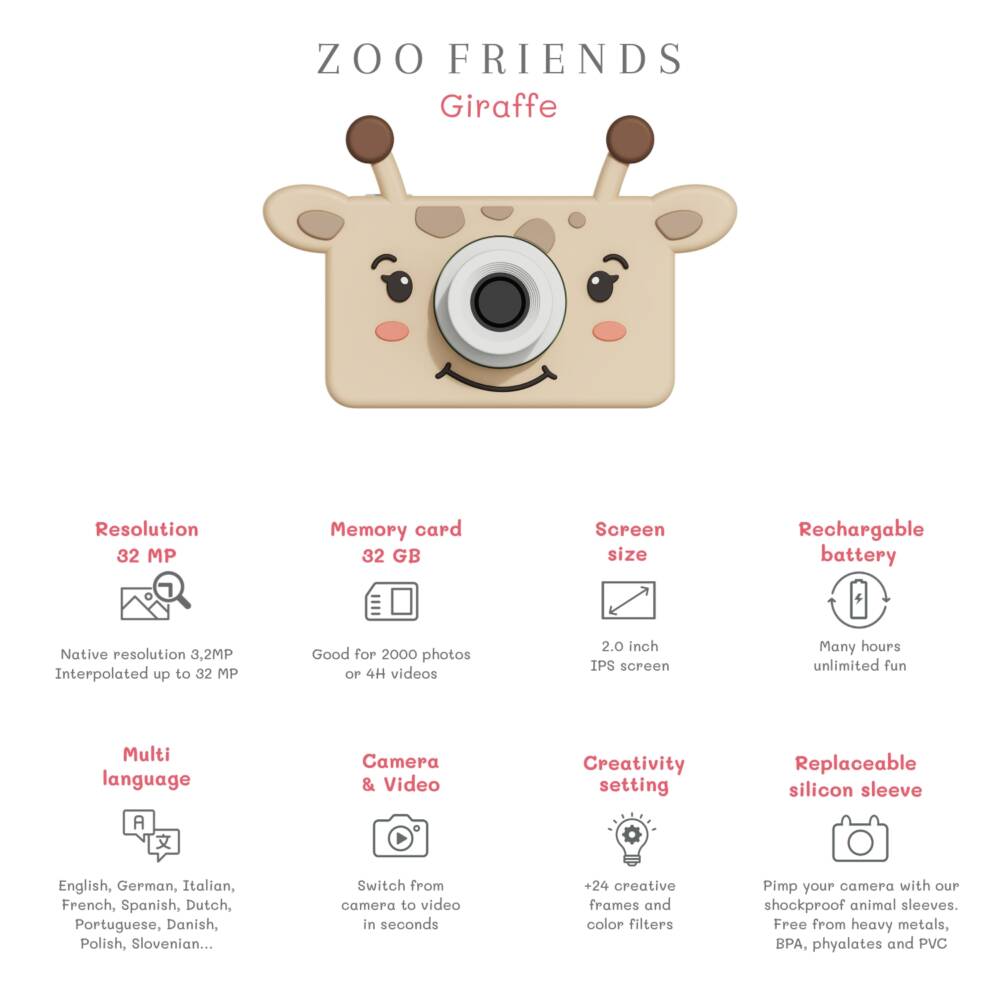 Foto/Video Digital Camera Giraffa-Zoo Friends - immagine 3